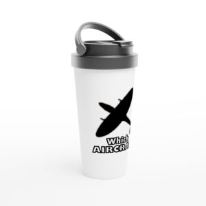 Spitfire Aerospace White 15oz Stainless Steel Travel Mug