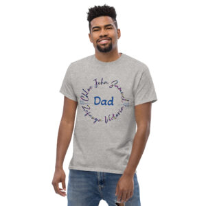 Dad's classic tee with kid name